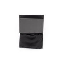 Load image into Gallery viewer, black silk pillowcase folded inside box
